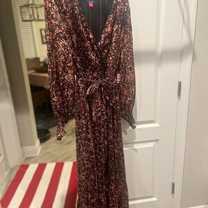 Elegant Floral Long Sleeve Maxi Dress